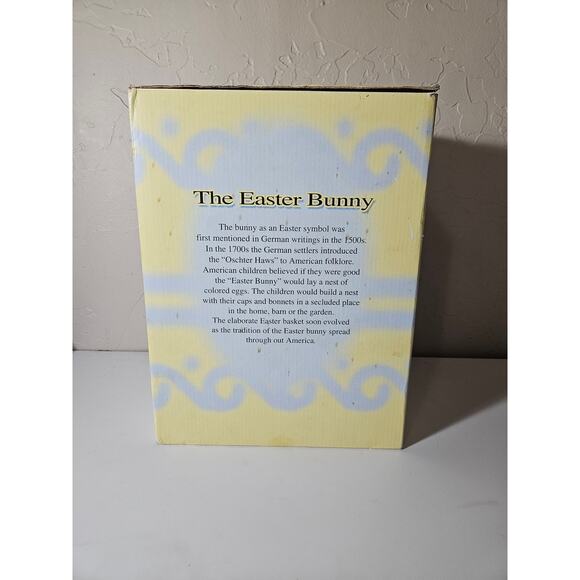 Winter Fiber Optic Easter Bunny Decoration Hat Spins - Picture 2 of 3